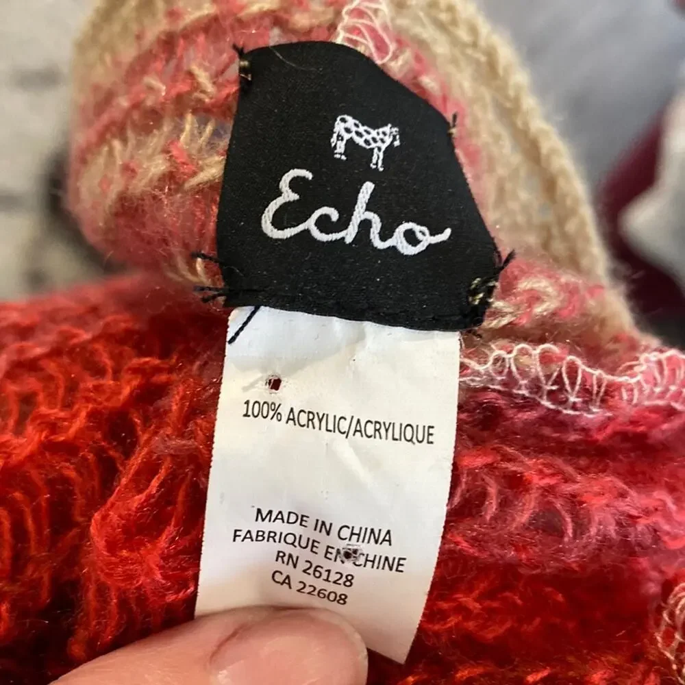 Stitch Fix Echo Design Loose Knit Striped Infinity Soft cozy scarf